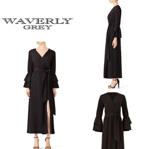 Waverly Grey Darcie Black Flared Sleeve Dress NWT